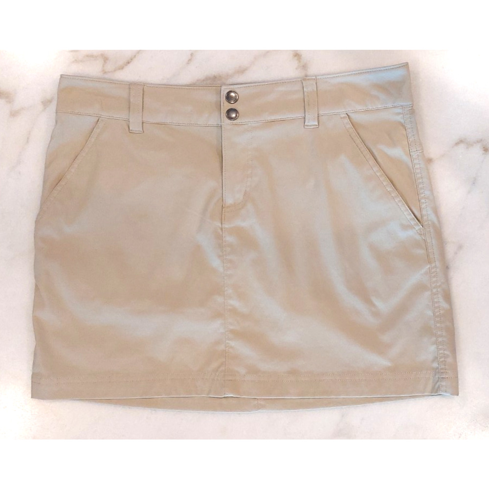 Columbia Womens Omni-Shade Outdoor Skirt Khaki Color UPF Protection Size 10